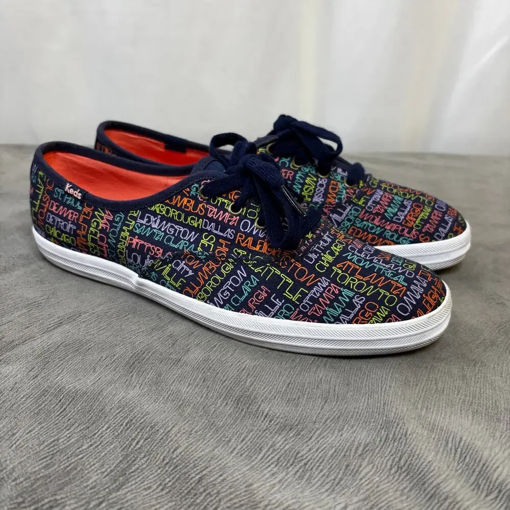 Taylor Swift TS 1989 World Tour Collection Keds Womens US 8 Tour Shoe City Names